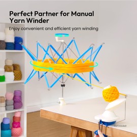 Etcokei Yarn Swift, Yarn Umbrella Swift for Crocheting, Holder for Skeins Flexible Lightweight Foldable Design, Height & Diameter Adjustable to Suit Space, Ideal Helper for Yarn Knitting Enthusiasts