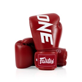 Fairtex BGV1 ONE Muay Thai Boxing Sparring Gloves (Red, 14 oz)