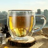2Pcs Glass Water Mug Multipurpose Large Capacity Safe Transparent Drink