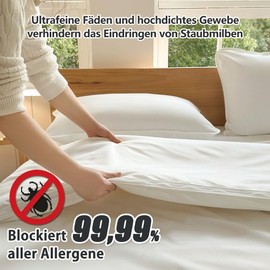 Allergy Bed Linen with Zip, Mite Cover Duvet 135 x 200 cm, Allergy-Proof Intermediate Cover for the Duvet, Allergy Sufferers Bed Linen Duvet 135 x 200 cm