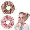 2pcs Hair Scrunchies for Women,Satin Scrunchies,Black Scrunchie Hair Bands Velvet