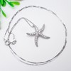 Hiqmic 925 Sterling Silver Chain Starfish Star shaped Zirconia Pendant
