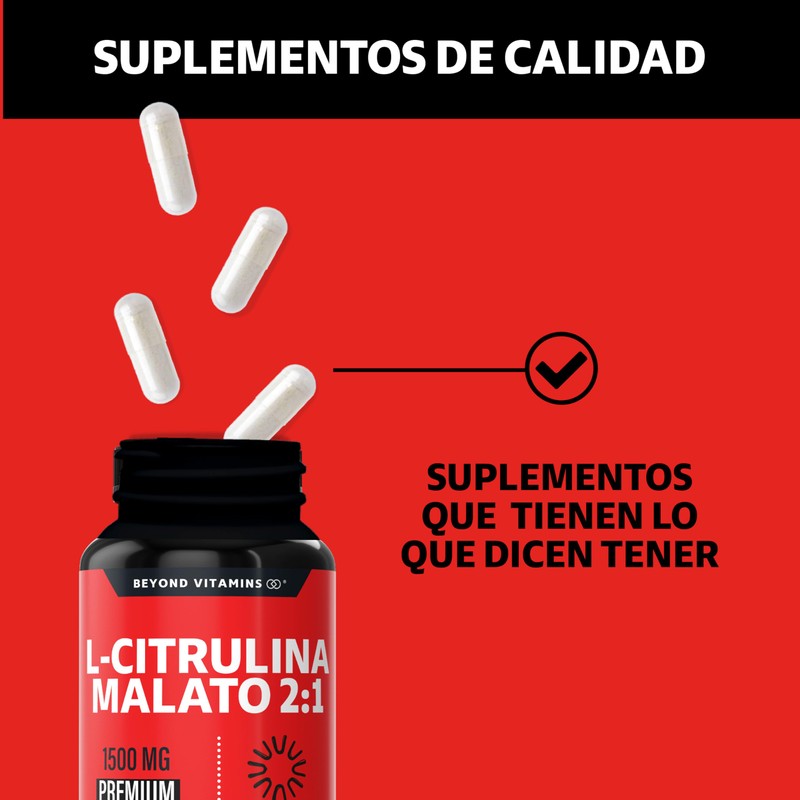 Beyond Vitamins | 1500mg L-Citrulina Malato en 1 Sola Molécula