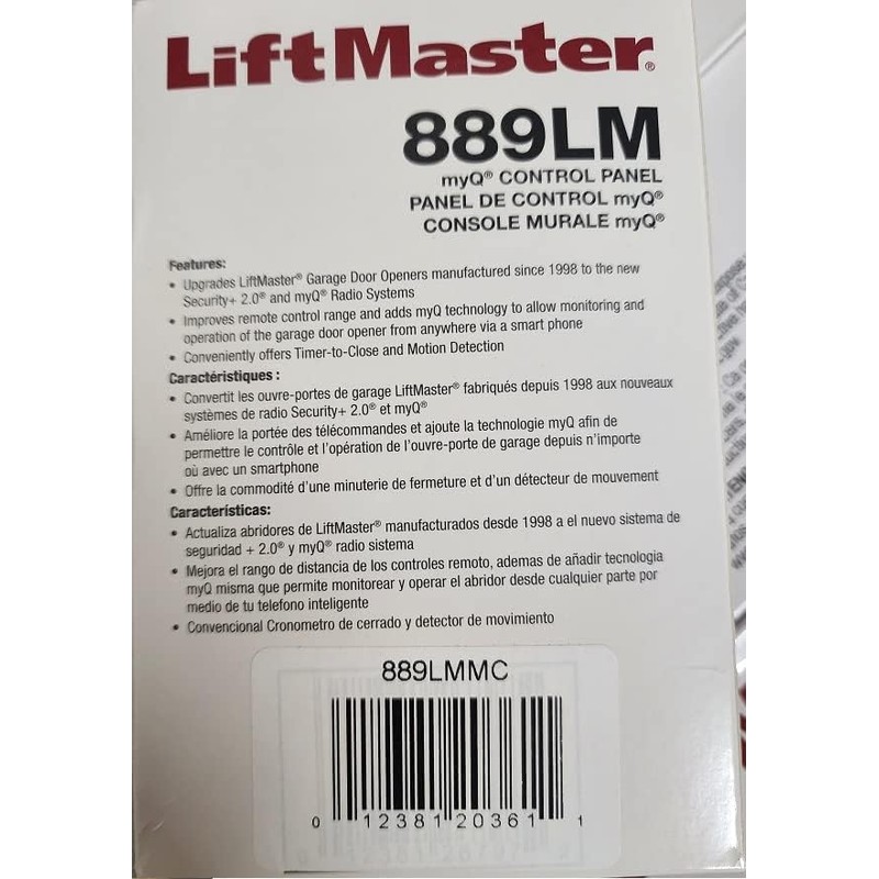 Liftmaster 889LMMC Garage Opener Wall Panel - Replaces Old Model