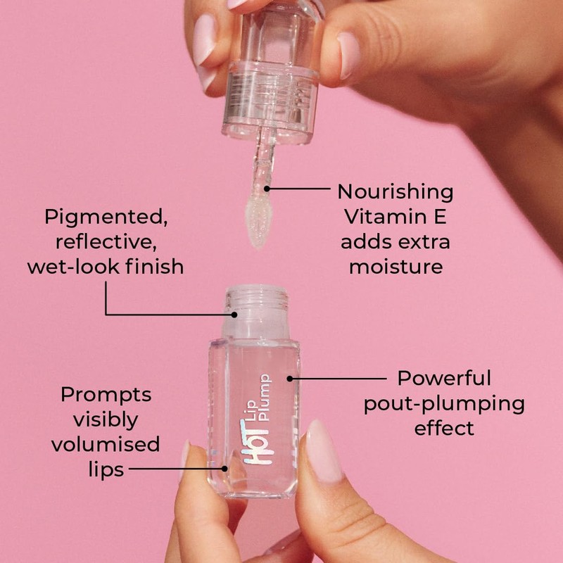 MCoBeauty Hot Lip Plump - High-Gloss Lip Enhancer, Cinderella, Vegan,