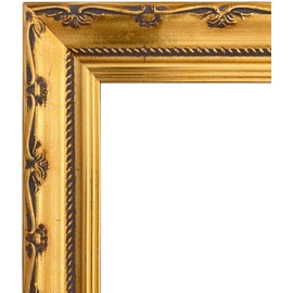 West Frames Camilla French Ornate Vintage Farmhouse Wood Wall Picture Frame 2" Wide (9" x 12" Frame with Plexiglass & Backing Board, Gold)