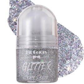 TIRDET Body Glitter Gel, Roll-on Glitter Gel for Face Body Hair, Festival Party Rave Accessories Shimmer Makeup
