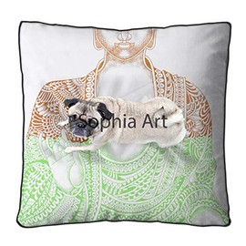 Meditation Buddha Large Floor Pillow Throw Cushion Cover Oversized Mandala Seating Dorm Living Room Decor, Dog Cat Bed Ottoman Yoga Meditation Indoor Outdoor Pouf (Multi)