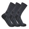 Carhartt Men's Force Performance Work Socks 3 Pair Pack, Charcoal,