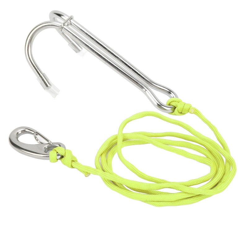 Diving Hooks Stainless Steel Double Reef Hook with Spiral Coil