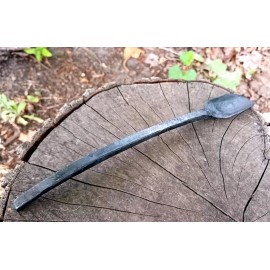 DailyCraftsmanship Hand Forged Wrought Iron Spoon Medieval Style Spoon Heavy Duty Camping Spoon USA