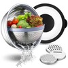 P&P CHEF 4-In-1 Stainless Steel Colander with Bowl Set, Rotatable