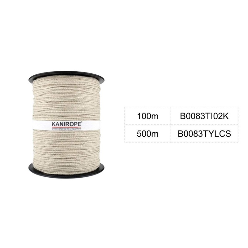 Kanirope® Hanfseil Seil Hanf HEMPBRAID 1,5mm 100m 8-fach geflochten