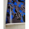 Blue Black Gray Camouflage Matte Premium Vinyl Car Wrap Decal