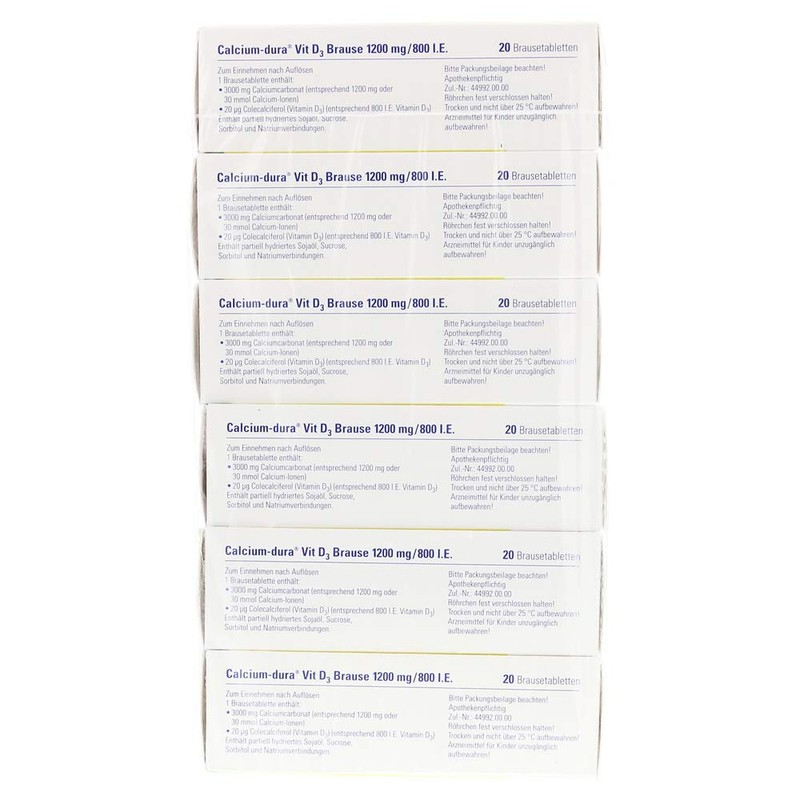 CALCIUM Dura Vit D3 Shower Head 1200 mg/800 IU Pack