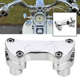 Unbranded For Harley 2" Riser 1" Handlebar Clamp Heritage Softail FLSTC V-Rod Road King XL