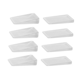 DOITOOL 8pcs Transparent PVC Door Stopper Nail Furniture Leveling Shims for Use Non- Design Safe and Door Stoppers for All Floor Types