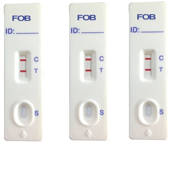 Bowel Health Testing Kit Colon Faecal (FOB) Professional Test Pack of 3 Tests