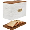 EMAX HOME Extra Large Space Saving Farmhouse Bread Box With