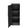 Office Dimensions 3 Shelf Personal Storage Cabinet, Locking, Charcoal