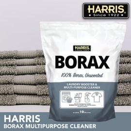 Harris Borax Powder Hard Water Laundry Booster and Multi-Purpose Cleaner, 10lb (Unscented)