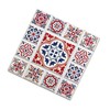 Zassenhaus 057690 Coasters Oriental Design Flower Ceramic with Non-Slip Cork