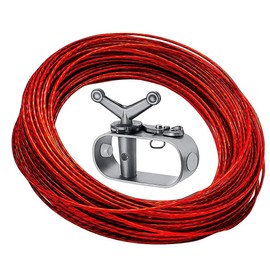 Wire Tension Rope for Pool Tarpaulins, Wire Rope Tensioner, 130 Feet Wire Rope Tensioner for Swimming Pool Tarpaulins, Steel Cable Tensioner, Attachment Pool Tarpaulin for Winter Pool