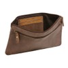 LEAS Banktasche & Geldtasche im Vintage-Style Echt-Leder, braun Special-Edition