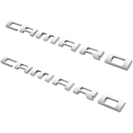 Generic Camaro 2Pcs Silver Badge Emblem - Set of 2 Replacement Emblems Camaro (Chrome)