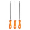 sourcing map 3pcs Chainsaw File 3/16"(4.8mm) Chrome Steel Double Cut