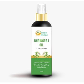 Herbs Botanica Bhringraj Oil for Hair Growth Organic Ayurvedic Herbal Hair Oil with Bhringraj, Amla, Aloe Vera, Sesame & Curry Leaf Reduces Hair Fall, No Silicones or Parabens 6.76 Fl Oz