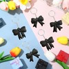 18 Pcs Black Bow Keychains Black Bow Birthday Party Decoration,