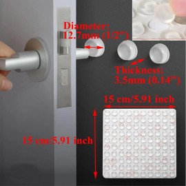 Does Not Apply 100pcs Clear Rubber Cabinet Door Bumpers 1/2" Self-Adhesive Pads