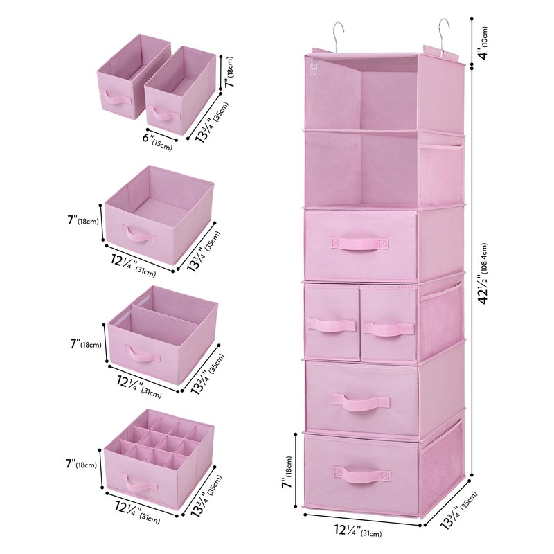 GRANNY SAYS Hanging Closet Organizers and Storage, 6 Shelves Closet