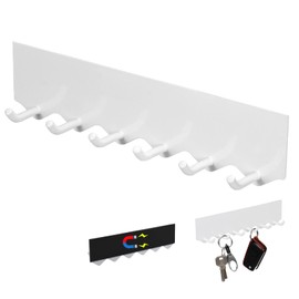 Magnetic Hook, Key Hook, Magnetic Hook, Kitchen Tool Hook, Strong Magnet Wall Hanging, No Drilling Required, Entryway, Kitchen, Bathroom Hook, Storage (9.6 inches (24.5 cm), White)