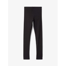 NAME IT Girls' Basic Leggings Organic Cotton Black, black