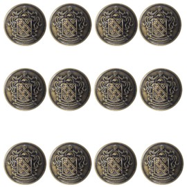 KENDANY 12 Piece Metal Blazer Button Set - for Blazer, Suits, Sport Coat, Uniform 25mm/0.98inch (Bronze)