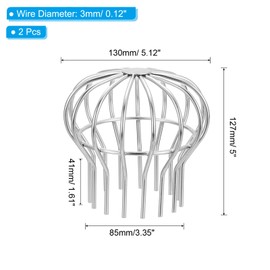 PATIKIL Gutter Guard 4 Inch, 2 Pack 304 Stainless Steel Down Pipe Filter, Anti-Blocking Line Cap Drain Cover Downspout Protector for Blockage Leaves Debris