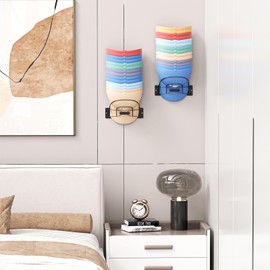 XILIMEN Hat Rack for Wall, Metal Hat Organizer for Baseball Caps, Hat Storage Cap Holder Up to 30 Hat Hangers for Bedroom Entryway Closet, Two Mounting Options Hat Holder, Black