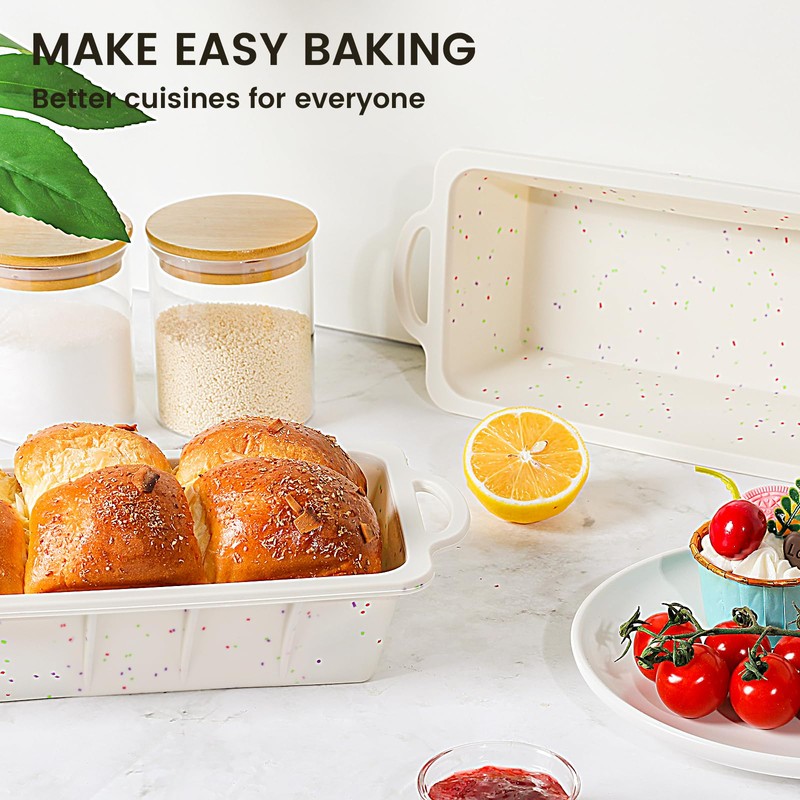 Vinino Silicone Bread Loaf Pan with Metal Reinforced Frame, 9.5