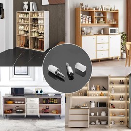 ZAKASEA 50 PCS Clavija para Repisa，Pin de Soportes para Estantes, Soporte para Repisas de Pared, Tornillos Autorroscantes con Funda Antideslizante, para Estantes de Madera y Vidrio