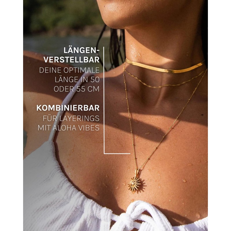 Purelei® Sun Necklace (Gold, Silver & Rose Gold) with Sun
