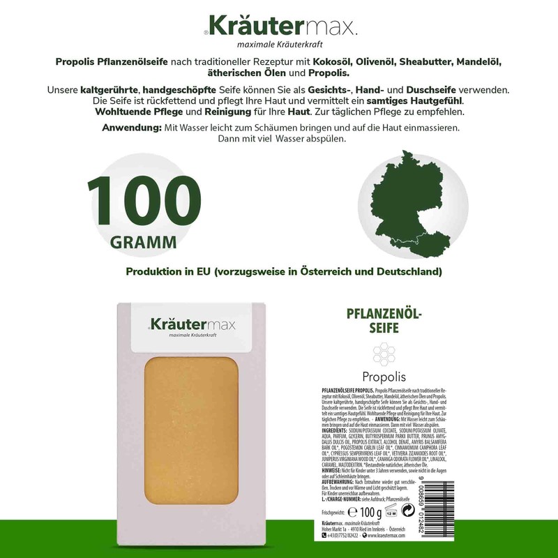 Kräutermax Propolis Vegetable Oil Soap 1 x 100 g