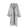 Caleffi Tecno Bicolour Bathrobe with Hood, Microfibre, Silver/Black, L