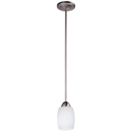 Lithonia Lighting Ferros Energy Star Indoor Mini-Pendant Light, Brushed Nickel, 13"x5"
