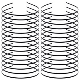 Lawie 30 Pack Bulk 3 MM Black Plain Blank Hard Skinny Thin Metal Headbands Base Wire Hair Bands Clasps Tiara Headband DIY Crafting Hair Accessories for Women