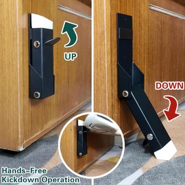 Door Stoppers for Bottom of Door, No Drilling Door Stopper, Door Holder to Keep Door Open, Under Door Noise Stopper, Drop Stops and Easy Install (Self-Adhesive Traceless Mounted)