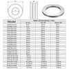 sourcing map AXK3552 Axial Needle Roller Bearing with Washers 35mm