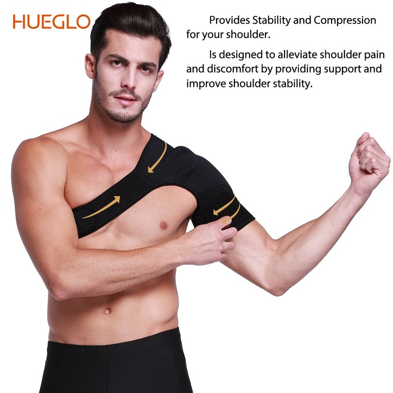 HUEGLO Shoulder Support Clamp for Men Women Rotator Cuff Support