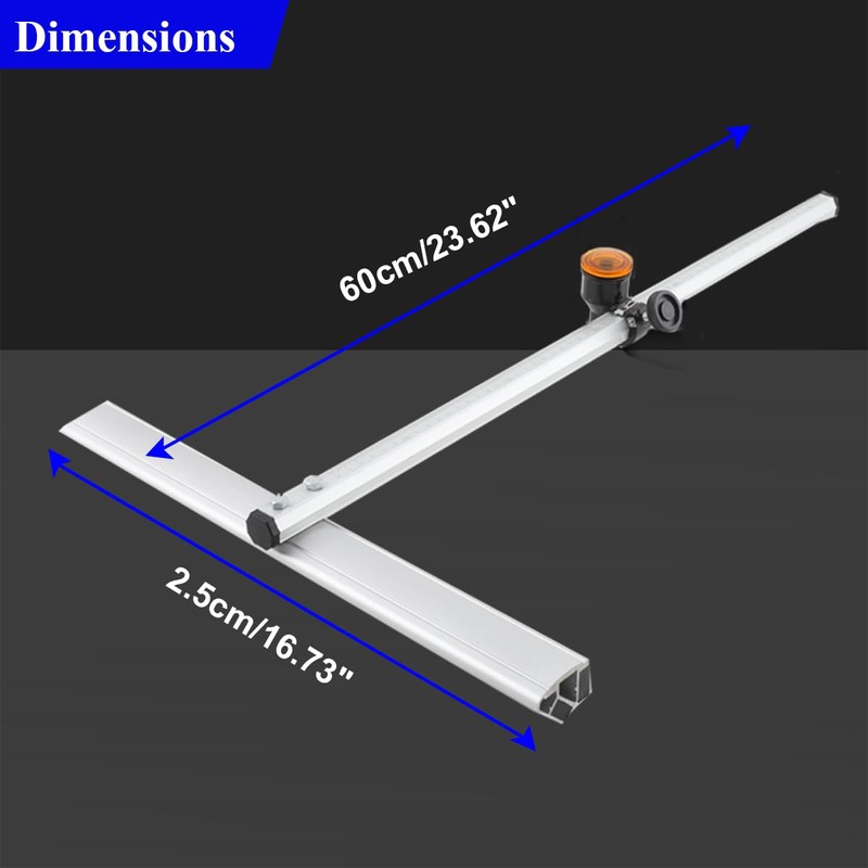 SUDEG 60cm T-Shaped Glass Cutting Tool,T Type Push Glass Cutter,